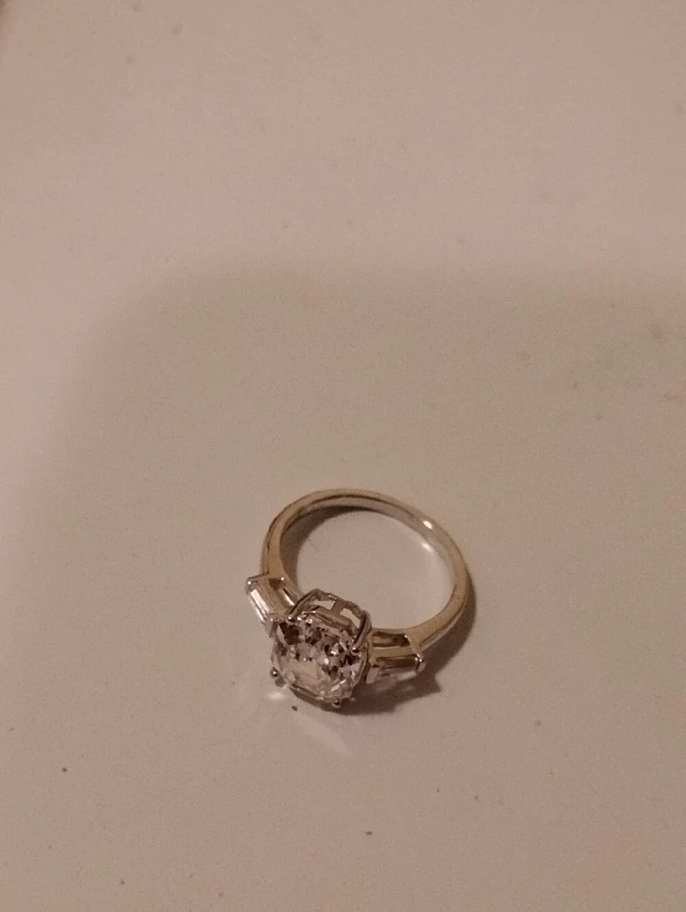 Radiance by Absolute 3-Stone Simulated Diamond Ring Size 9